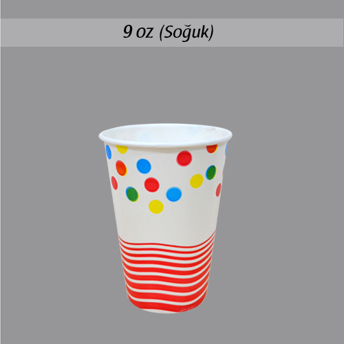 9 Oz Soğuk Karton Bardak