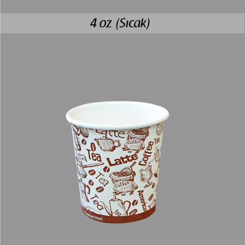 4oz Sıcak Karton Bardak